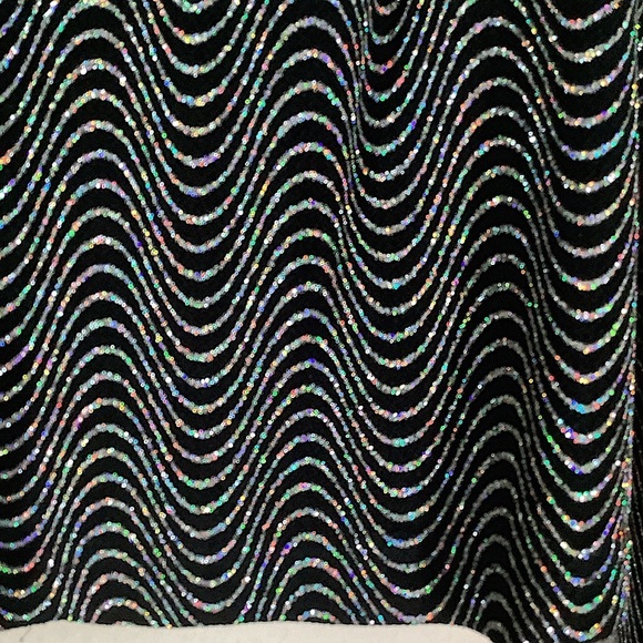 VINTAGE Glitter Evening Jacket Black Cocktail Blazer Whimsigoth Fairy Grunge 16W - Picture 2 of 8